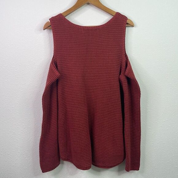 Knox Rose Women’s Clay Cold Shoulder Knit Sweater Size 1 X - Picture 6 of 7